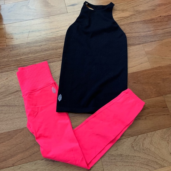 Free People Pants - NEW Free People leggings and racerback tank set